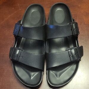Black Double Strap Sandals